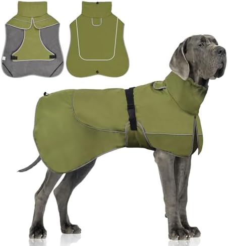 Impermeable Abrigo Perro - Reflectante Chaqueta para Perros Cierre Ajustable, Adecuado para Todas Estaciones - Brinde Protección Cómoda Su Perro Durante Actividades Tanto Exterior (X-Large)