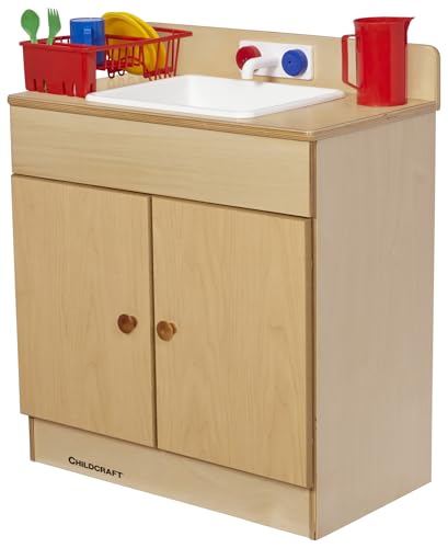 Childcraft 074514 Traditional Play Sink, 23-7/8" x 27-3/4" x 13-5/8", Natural Wood Tone - Thumbnail 5