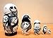 Russian nesting Doll "The Nightmare before Christmas" Jack Skellington. Set of 5 piece. Hand-painted in Russia.
