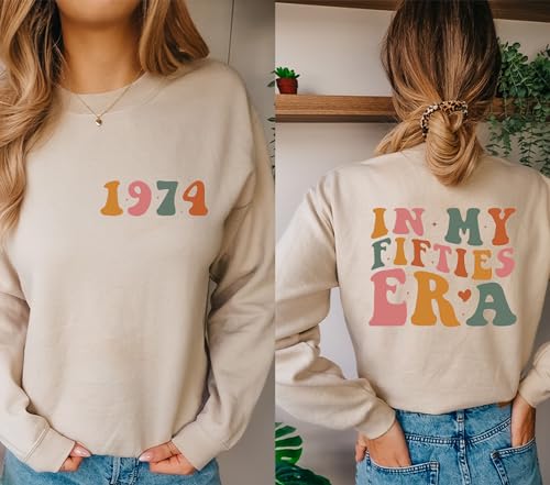 In My Fifties Era Shirt, Fifties Birthday Sweatshirt, Retro 50th Birthday Sweatshirt, Funny Birthday T-shirt, 50th Bday Gift Sweater3
