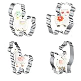 Alpaca 4-piece Combination Cookie Fruit Knife, Take Love Alpaca + Miss Alpaca + Love Alpaca + Twiste
