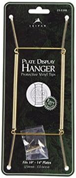 Tripar Plate Hanger Clear Plastic Coated Adjusts10" To 14" Dia. Carded