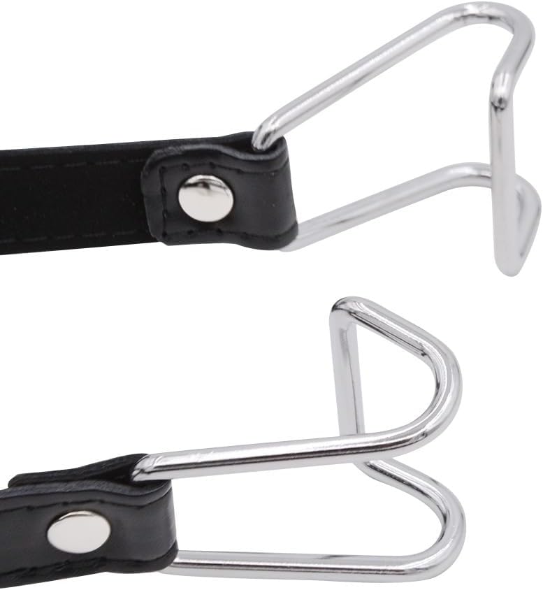Hook Claw Open Mouth gag Nose Hook Restraint Leather Head Harness with Metal Mouth Enlargement Ring Bondage Mouth Gags Toys for Couples