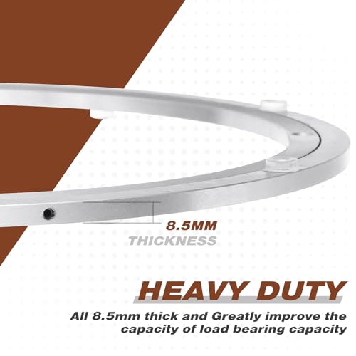 Image of JaGely 2 Pack 16 Inch Lazy Susan Hardware Aluminum Alloy Turntable Rotating Hardware Heavy Duty Lazy Susan Bearing Ring Mechanism for Kitchen Dinning Table