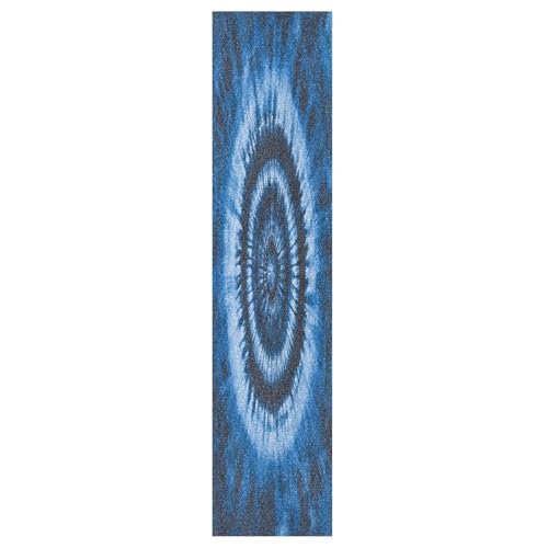 CEBUGI Blue Tie-dye Skateboard Grip Tape 44x10in Waterproof Tear-Proof Longboard Grip Tape Bubble Free Non-Slip Scooter Grip Tape for Girls Boys