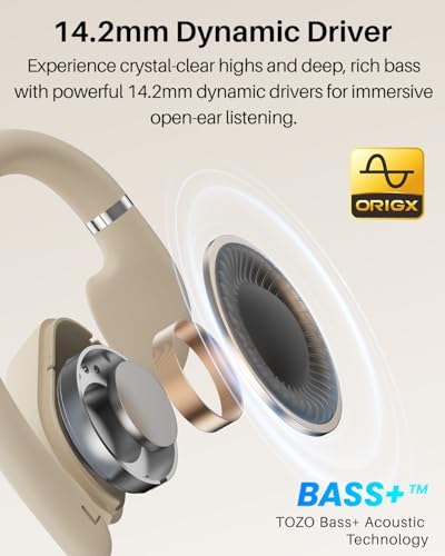 Image of TOZO Open Ear Earbuds, AI Translation Earbuds Real Time 145+ Languages, 60H Translator Ear Buds Audifonos Traductores Ingles Espanol, Bluetooth Headphones 5.4 with Smart Display for Office