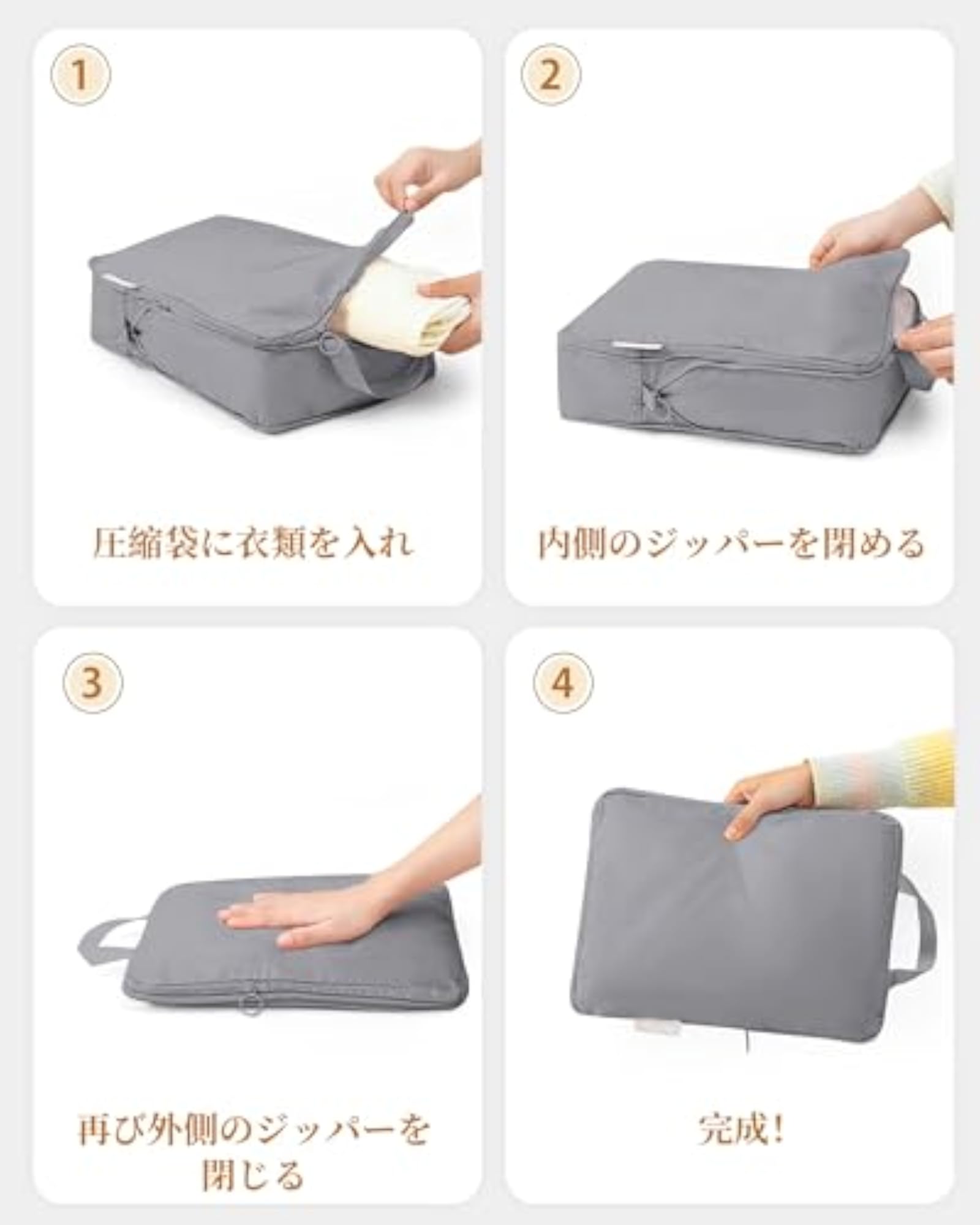 7-Piece Compression Travel Pouch Set, Water Repellent