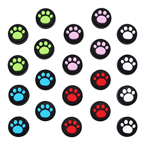 Gatuida 20pcs Silicone Cap for Switch Cat Paw Design Joystick Covers Protective Case