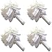 StillCool Wedding Bouquets, Crystal Pearl Silk Roses Bridal Bridesmaid Wedding Hand Bouquet Artificial Fake Flowers (18cm x 24cm, 4 Pack Pure-white)