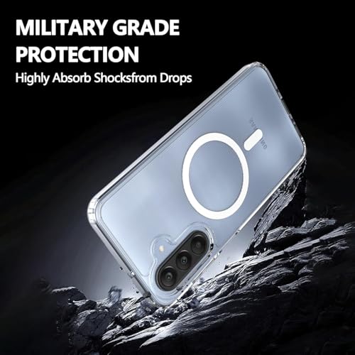 Image of REALCASE for Samsung Galaxy A26 5G | Magnetic Clear Case | Durable, Scratch-Resistant | Slim Transparent Compatible with MagSafe | Protective TPU Bumper Back Cover for Samsung Galaxy A26 5G