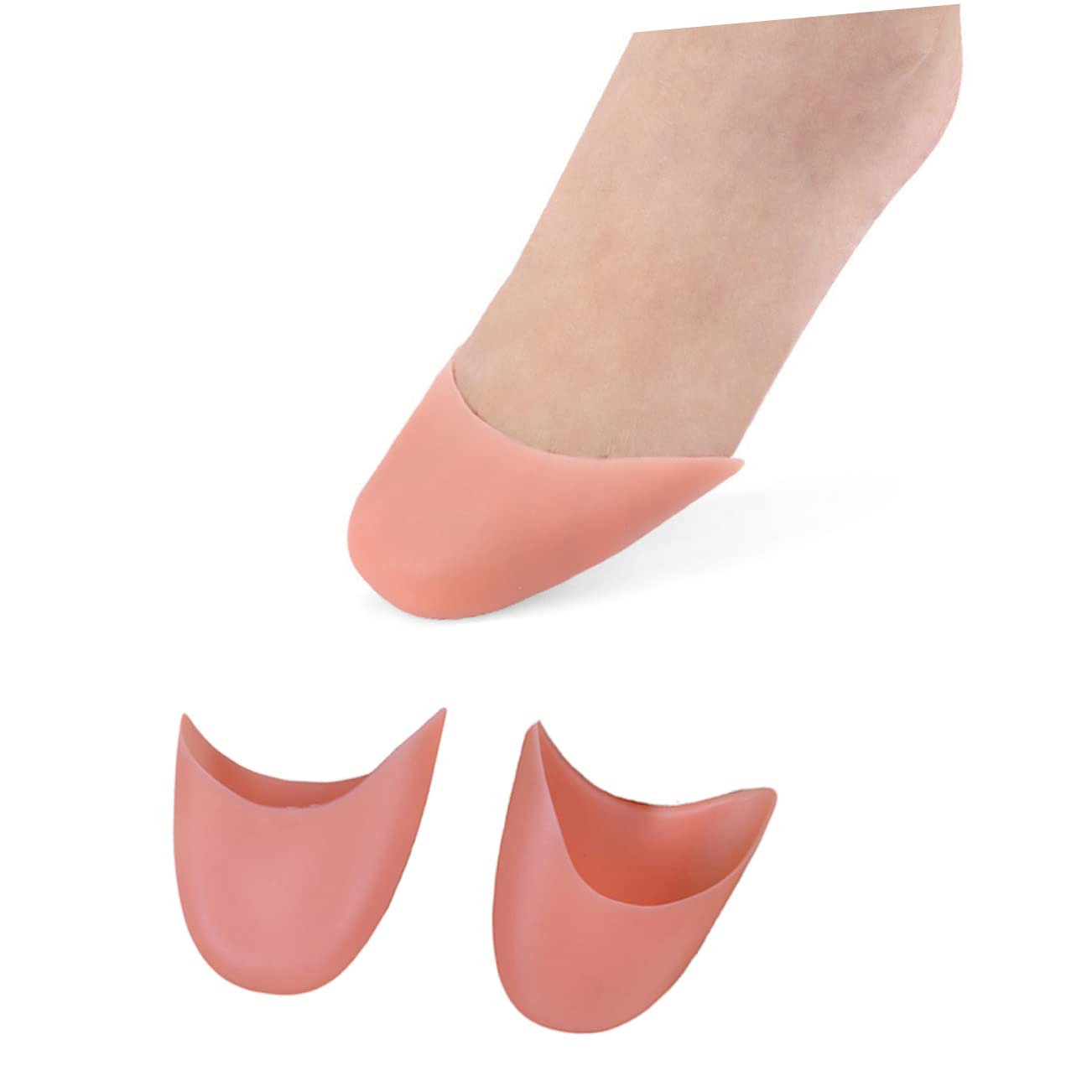 Ipetboom Dance Silicone Tiptoe Cover Toe Spreaders Foot Separating Socks Forefoot Cushion Non-Slip Toe Caps Dance Pad Sole Protectors