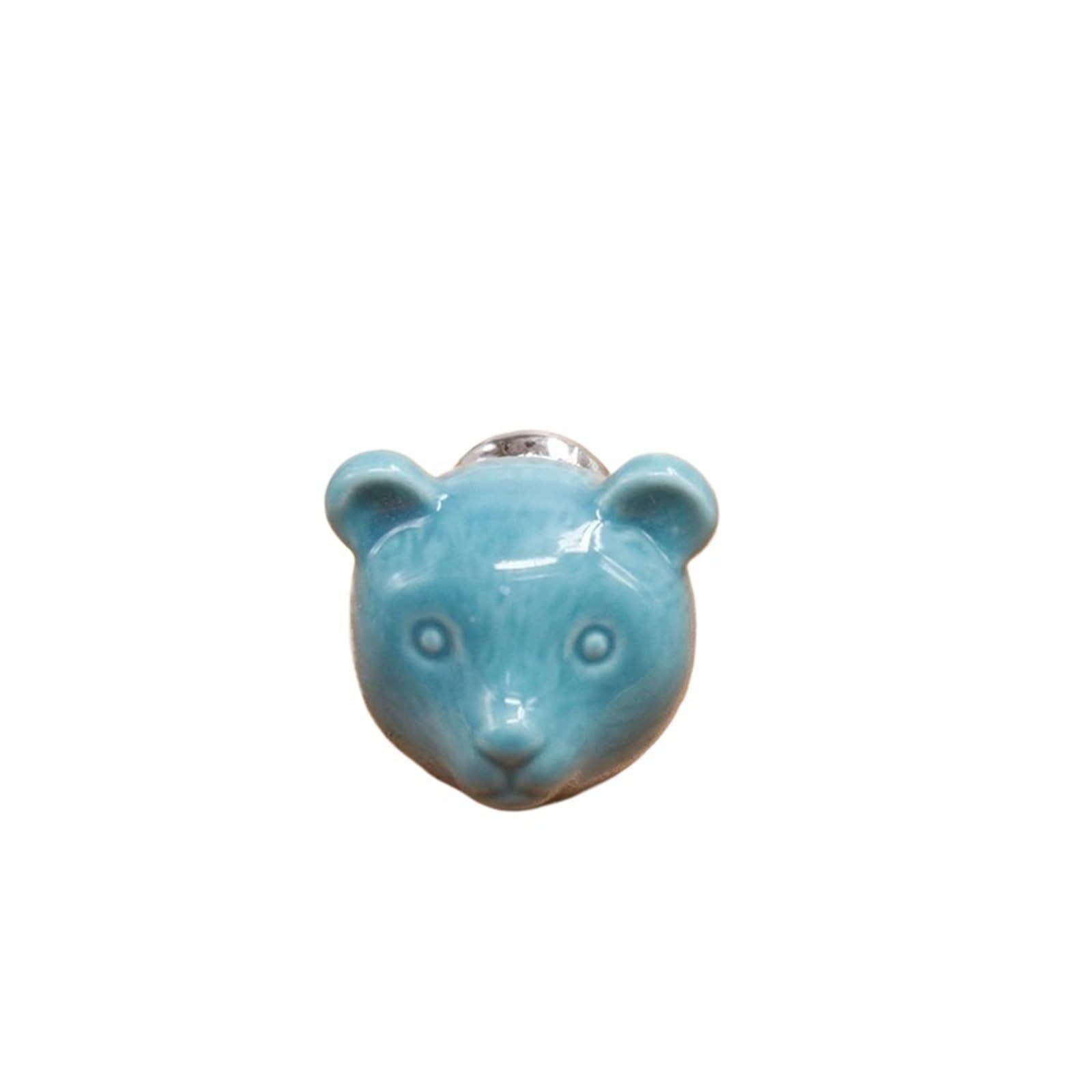 Kifsdlf Color5 2Pcs Ceramic Bear Cabinet Knob Drawer Furniture Handles Dresser Single Hole Door Pulls Wardrobe For Cupboard Wardrobes Furniture(Color5)