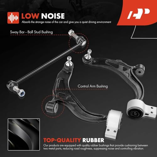 A-Premium 8Pcs Front End Suepnsion Kit, Front Lower Control Arm, Sway Bar Link, Inner Outer Tie Rod End, Compatible with Ford Explorer 2011-2017, Police Interceptor Utility 2013-2016 - Image 6