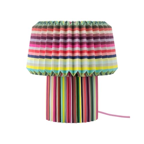 Remember Lámpara de papel Anna Loops con pantalla plegable, 31 cm, diámetro de 30 cm