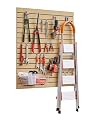 VEVOR Slat Wall Paneling, 4 x 4ft, MDF Garage Slatwall with Modular Design, Natural Slat Wall Easy-to-Install Adjustable Slatwall Panel with Coupling Structure & DIY Cutting, Fit for Storage & Display