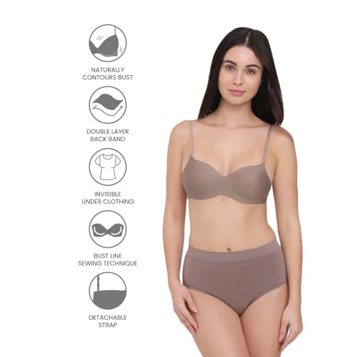 Image of WACOAL Women's Basic Mold |Padded|Non-Wired |3 /4th Cup|Everyday Wear|Seamless|T-Shirt Bra