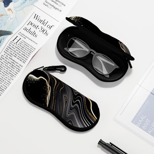 Image of Sunglasses Soft Case, Ultra Light Portable Neoprene Zipper Glasses Case for Men Women