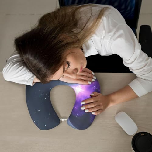 Almohada de viaje de espuma viscoelástica negra miniatura 7