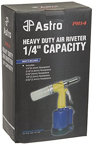 Astro Pneumatic Tool Pr14 Air Riveter - 3/32", 1/8", 5/32", 3/16" And 1/4" Capacity #TOP2