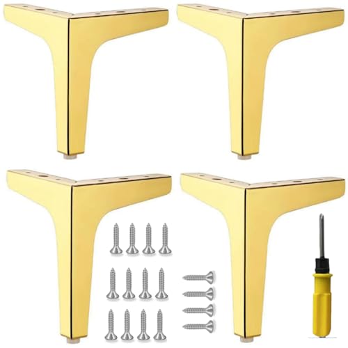 Einfach zu montieren:Ein Paket enthält 4 moderne Schrankfüsse und 16 Montageschrauben.Verwenden Sie die Schrauben,um die Möbelbeine an Sofas,Betten,Hockern,Schränken und anderen Orten zu befestigen,wo sie angehoben werden müssen.Unsere Beine werden mit vorgebohrten Löchern und Schrauben geliefert,so dass die Montage schnell und einfach ist,egal wie gut die Kenntnisse sind!Erhöhen Sie die Höhe Ihres Sofas oder verändern Sie den Stil,indem Sie die Beine austauschen.