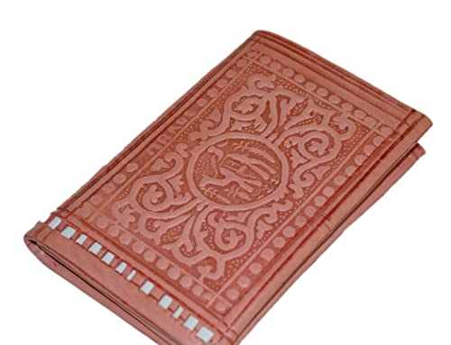 Treasures Of Morocco Moroccan Handmade Leather Wallet Traditional Vintage Carved Bi-fold Medium Pink4