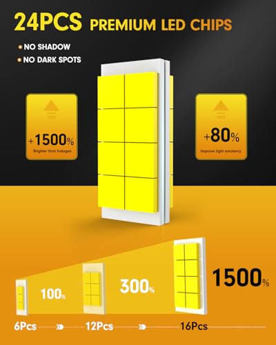 Image of Termitor Ultra Bright H11 LED Bulbs, 150,000LM H11 /H8 /H9 Lights, 1500% Brighter with 16 CSP Chips, Boost Epic Night driving Visibility, 90000Hrs Lifespan,6500K Cool White 150W Bulb, Pack of 2