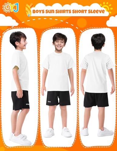 Image of Boys Rash Guard Short Sleeve Swim Shirt UPF+ 50 Rashguard for Toddler Teens Water Sun Shirts Swim Wear Quick Dry