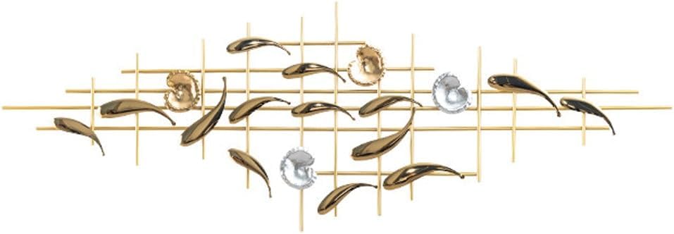 HSIJYGX Living Room Sofa Background Wall Decoration Bedroom Metal Fish Hangings