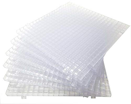 Creator's Waffle Grid 6-Pack - As Seen On HGTV/DIY Cool Tools Network - 100% USA - Solid Bottom Modular Surface - Glass Cutting, Small Parts, Liquid Containment, Grow Room, Etc. - Home, Office, Shop
