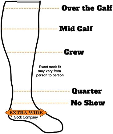 Extra Wide Comfort Fit Athletic Quarter Socks (Pack of 3) Fits Up to a 6E Width, Made in USA - Image 3