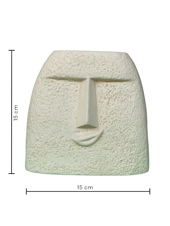 Image of Ceramic Boho face Planter Blowing Kiss Face Vase 6 inches Ceramic Vase for Flowers Handmade Minimalist Style Modern Home Decor Table Party Living Room Office Bedroom