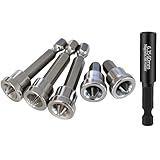 Magnetic Positioning Screwdriver Bits Drywall Screw Setter PH2 Bits for Plasterboard Sheetrock Screw 1/4' Hex Shank Bit Batch Head with 60mm Extension Socket Drill Bit Holder