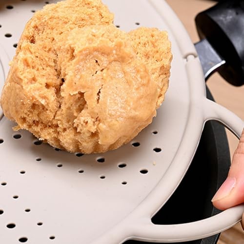 Tapa de silicona para derrames con ventilación de vapor y lazo para colgar, se dobla como cubierta de vapor, deflector de aceite y soporte para ollas para un uso eficiente en la cocina (verde)