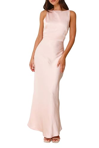 Summer Satin Maxi Dresses for Women 2025 Elegant Classy Silk