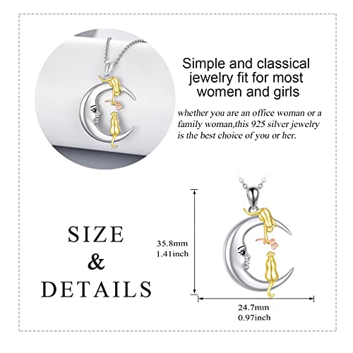 YAFEINI Collana con Gatto per Donna, Ciondolo a