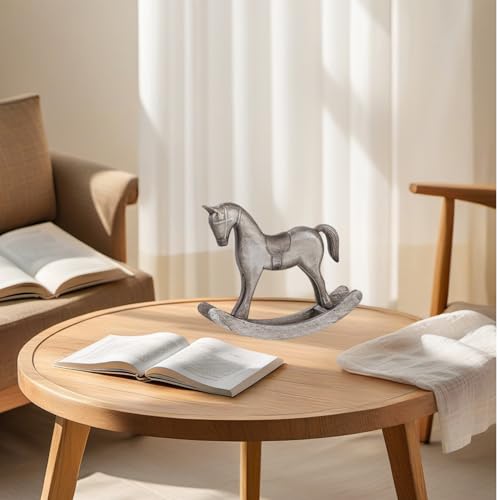 Cheval à bascule vintage bois maison bureau déco rétro table