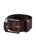 hochwertiger Ledergürtel Diesel Herren Gürtel, B-DEAL, Echt Leder mit Metallschnalle, Schnalle mit Logo: Farbe: Schwarzbraun  Größe: 85 cm