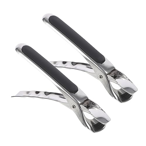 LABRIMP 2 Piezas Pinzas para Platos Antideslizantes Pinzas para ollas sartenes de freidora de Aire para Horno Bol freidoras Platos Calientes Utensilios de Cocina Acero Inoxidable Accesorio