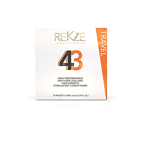 REKZE 43 Travel Box Hair Conditioner, Anti-Hair Loss & Hair Growth Stimulating Conditioner, Keratin Conditioner SLS Free for Color Treatment & Damaged Hair