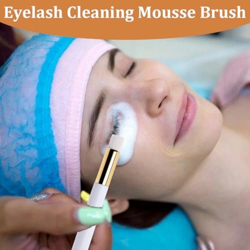 EYVRPAU 2 Stück Wimpernshampoo Pinsel, Wimpern Shampoo Bürsten, Gesichtspinsel, Nasenporen Tiefenreinigung, Mitesser Entfernung Bürste, Wimpernverlängerung Reinigungsbürste