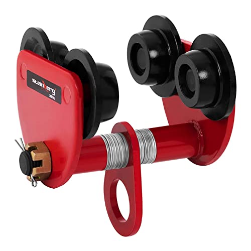 Steinberg Systems Chariot Pour Palan Porte Palan Manuel Avance Par Poussée Engrenage SBS-RT-2000 (Capacité 2000 kg, Largeur De Fer 105-160 mm, Coeff. sécurité 1,25, Oeillet XL, Acier/acier allié)
