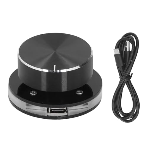 USB Volume Controller with RGB Light for PC Multimedia Controller for External Media Adjustment for Type-C Devices