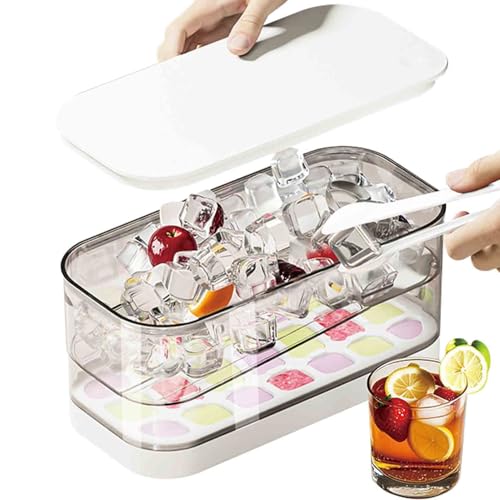 Molde Para Cubitos De Hielo | Fabricante De Cubitos De Hielo Contenedor Para Congelador - Botella Para Almacenar De,Para Bebidas Café Leche Cócteles Hogar Cocina Refrigerador