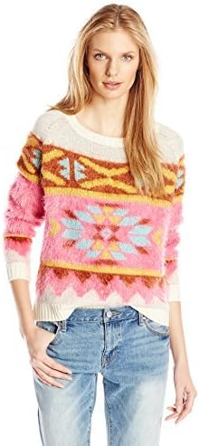 Flying Tomato Women's Patterned Long Sleeve Pullover Sweater