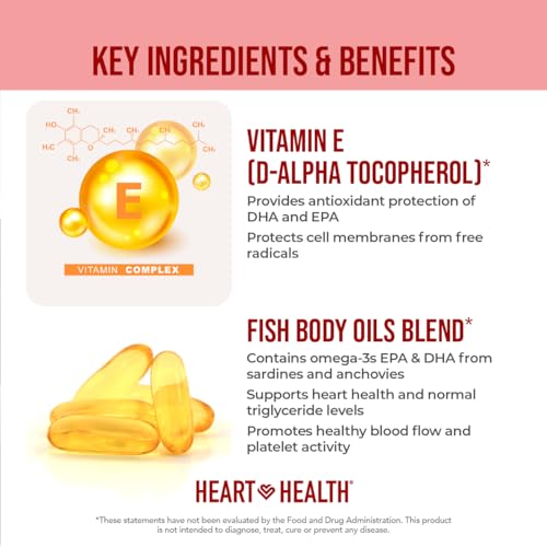 Heart Health Essentials: Omega 3 Fish Oil with Vitamin E – EPA & DHA Supplement for General Wellness and Heart Function - Image 3