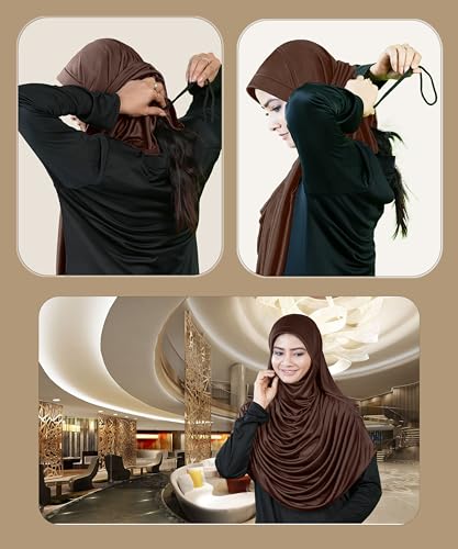 Image of Mehar Hijab Stretchable Frilled Hijab Scarf for Muslim Women | Soft Polyester Stylish Hijab for Women & Teenagers Faeezah Hijab