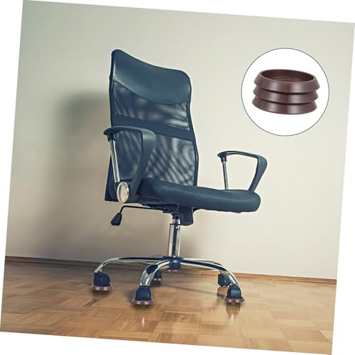 DOITOOL 10個 防滑脚?カップ コーヒーカラー 家具用床保護キャスターカップ チェア ソファ テーブル対応 滑り止めベッドストッパー付き