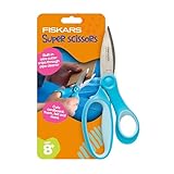 Fiskars Kids Super Scissors – Cutting Power for Cardboard, Foam, Felt & More with SoftGrip Handles, For Crafting and School Supplies, 6 inches