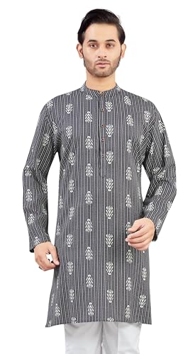Image of Studio Shringaar Men's Cotton Relaxed Fit Straight Kurta