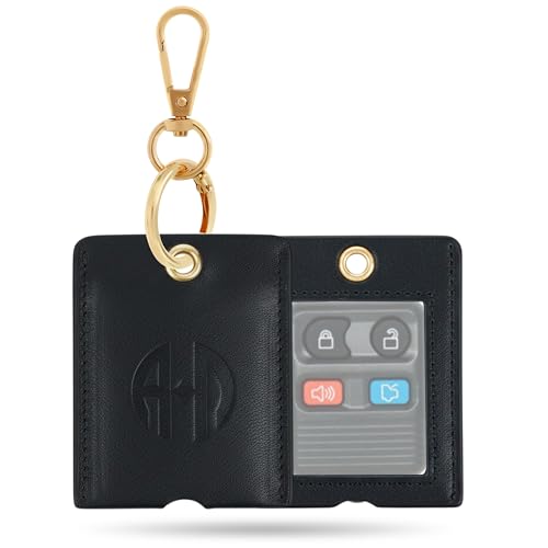 Image of Leather Keys Sleeve for Broken Car Key Loop Replacement - Cute Keychain Cover - Protector, Holder for Men & Women